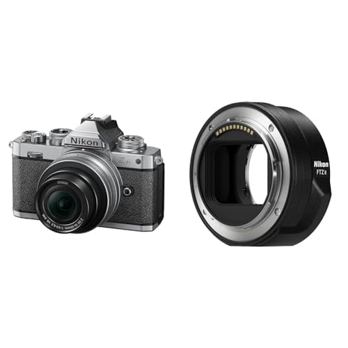 Nikon Z fc KIT Z DX 16-50 mm 1:3.5-6.3 VR (SE) + Z DX 50-250 mm 1:4.5-6.3 VR (20.9 MP, OLED-Sucher mit 2.36 Mill. Bildpunkten + NIKON FTZ II (Adapter für F-Mount Objektive auf Z-Mount Kameras) von Nikon