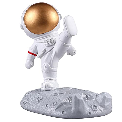 Nikou Astronauten Handyhalter Niedlichen Schreibtisch Astronauten Dekoration Desktop Handy Halterung Ornament(A-Gold) von Nikou