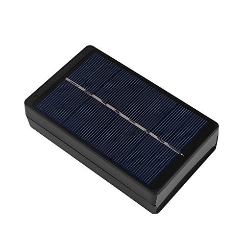 Solar Batterieladegerät, Solar-Panel-Ladegerät 1W 4V Bewegliche Sonnenkollektor-Batterie Chager Ladebox for Aa/AAA Batterien Schwarz Batterie Ladegerät Solar Aa Ladegerät von Nikou