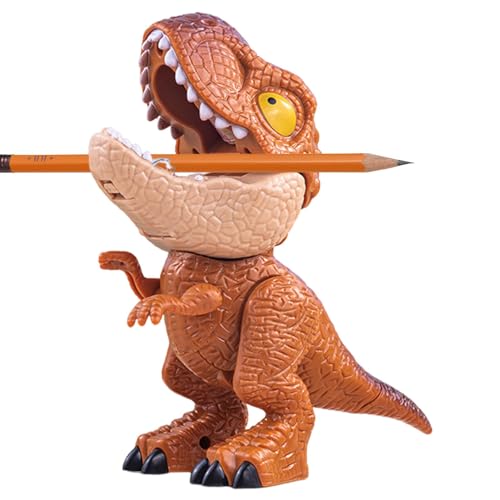 Niktule 5-in-1 Dinosaurier-Briefpapier, Dinosaurier-Bleistiftspitzer-Set | Kreatives Dinosaurier-Modellspielzeug - Niedlicher manueller Bleistiftspitzer, Spielzeug-Dinosaurier, Studenten-Briefpapier von Niktule