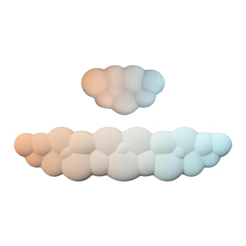 Niktule Cloud-Handgelenkauflage, Cloud-Armauflage-Tastatur | 2 Stück Schreibtisch-Wolken-Handgelenkpolster | Niedliche Tastaturauflage, bequeme Tastaturauflage aus Memory-Schaum, rutschfeste von Niktule