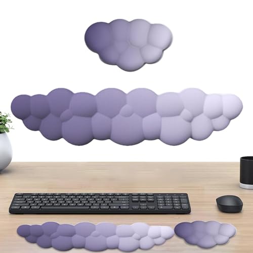 Niktule Cloud-Maus-Handgelenkauflage,Cloud-Handgelenkauflage-Tastatur | 2 Stück Schreibtisch-Wolken-Handgelenkpolster | Niedliche Tastaturauflage, bequeme Tastaturauflage aus Memory-Schaum, von Niktule