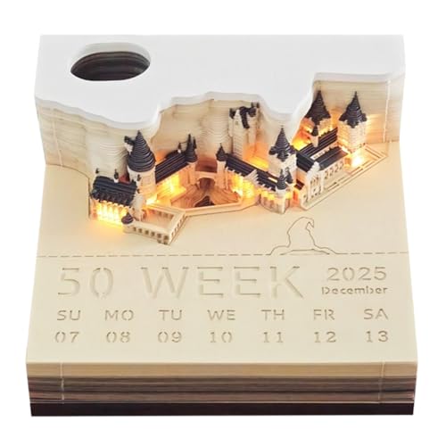 Niktule Kalender Abreißen 2025, Notizblock, Tischkalender Mit LED-Licht, Kalender-Papierschnitzkunst, Weihnachts-Adventskalender, Einweihungs-Desktop-Dekoration Mit Acryl-Schutzhülle Für Menschen Niktule Kalender Abreißen 2025, Notizblock, Tischkalender Mit LED-Licht, Kalender-Papierschnitzkunst, Weihnachts-Adventskalender, Einweihungs-Desktop-Dekoration Mit Acryl-Schutzhülle Für Menschen von Niktule