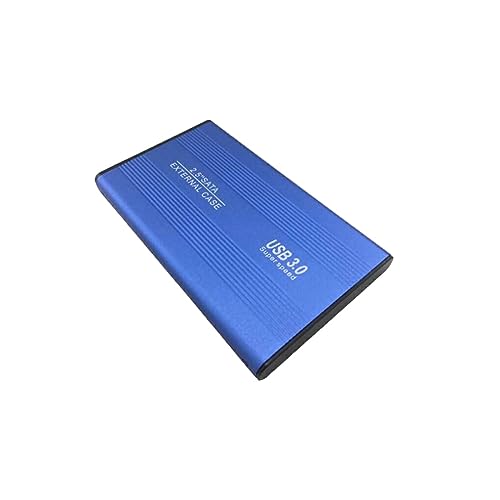 Nilioyul Festplattenbox – Sandstrahlen, helle Oberflächenbehandlung, LED Anzeige, antistatische Funktion, Box für tragbare Speichergeräte, Legierung, Blau von Nilioyul