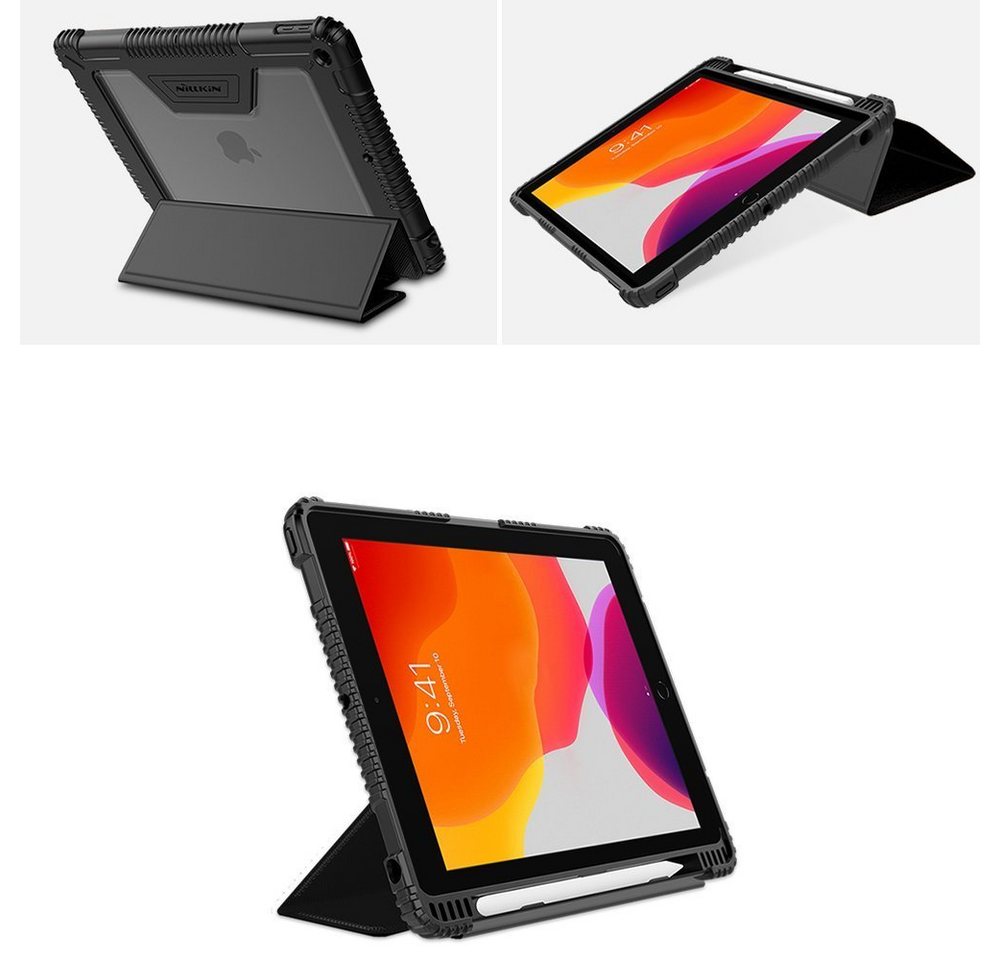 Nilkin Tablet-Hülle Nillkin Bumper für iPad 10.2 2021 / 2020 / 2019 10,2 Zoll, Nillkin Bumper Leather Case Pro Gepanzertes Smart Cover mit Kameratasche und Ständer" von Nilkin