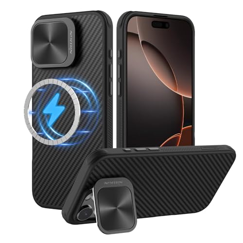 Nillkin Aramidfaser Magnetische Hülle für iPhone 16 Pro Max 6,9 Zoll Kompatibel mit MagSafe, Kameraschutz Ständer Handyhülle Stoßfeste Schutzhülle für für iPhone 16 Pro Max Case - Schwarz Nillkin Aramidfaser Magnetische Hülle für iPhone 16 Pro Max 6,9 Zoll Kompatibel mit MagSafe, Kameraschutz Ständer Handyhülle Stoßfeste Schutzhülle für für iPhone 16 Pro Max Case - Schwarz von Nillkin