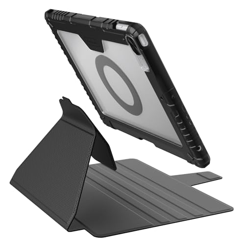 Nillkin Bumper SnapSafe Magnetic Book Case mit Kamera Slider und Sleep/Wake Schwarz Geeignet für Apple iPad 10.2 (2019/2020/2021) von Nillkin