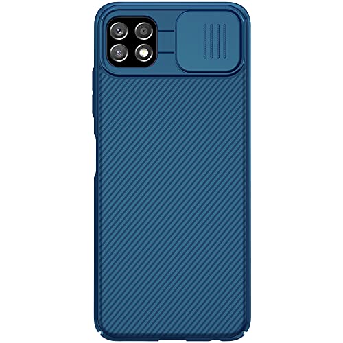 Nillkin CamShield Hülle für Samsung Galaxy A22 5G - Back Cover mit Kamera Slider Blau von Nillkin