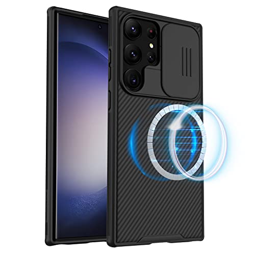 Nillkin CamShield Magnetic Case Fit für Samsung Galaxy S23 Ultra - Back Cover mit Kamera Slider Schwarz von Nillkin