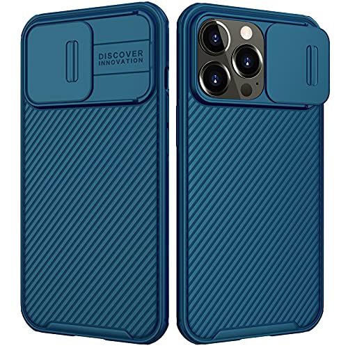 Nillkin CamShield Pro kompatibel mit iPhone 13 Pro Hülle mit Kameraobjektiv-Schutzhülle, TPU-Rahmen und PC-Rückseite - Blau von Nillkin