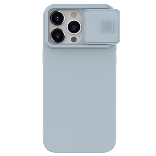 Nillkin CamShield Silikon Hülle für Apple iPhone 15 Pro Max - Back Cover mit Kamera Slider Grau von Nillkin