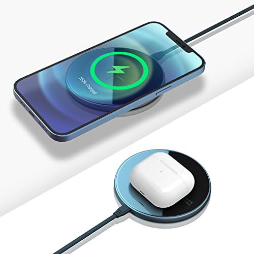 Nillkin Fast Wireless Charger, Qi Kabellose Induktive Ladestation für iPhone 13/13 Pro/13 Pro Max/13 Mini/iPhone 12/11/XS MAX/XR/X Series, Samsung Galaxy S22/S21/S20/S10/Note10/S8, AirPods Ladegerät von Nillkin