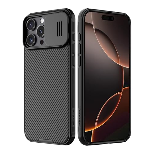 Nillkin Hülle für iPhone 16 Pro Max mit Kamera Schutzabdeckung, CamShield Pro Hülle für iPhone 16 Pro Max, Schlanke und Stilvolle Schutzhülle, Kompatibel mit iPhone 16 Pro Max 5G 6.9’’- Schwarz Nillkin Hülle für iPhone 16 Pro Max mit Kamera Schutzabdeckung, CamShield Pro Hülle für iPhone 16 Pro Max, Schlanke und Stilvolle Schutzhülle, Kompatibel mit iPhone 16 Pro Max 5G 6.9’’- Schwarz von Nillkin
