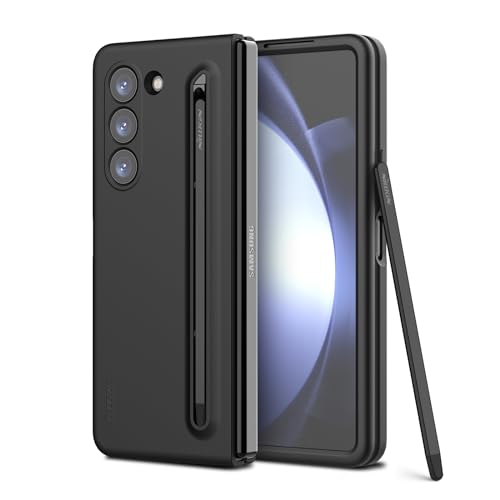 Nillkin Kompatible Schutzhülle für Samsung Galaxy Z Fold5 [mit S Pen] 360°Stoßfeste Abdeckung mit Integriertem S-Pen, Halterung und Stifthalter, Schwarz von Nillkin