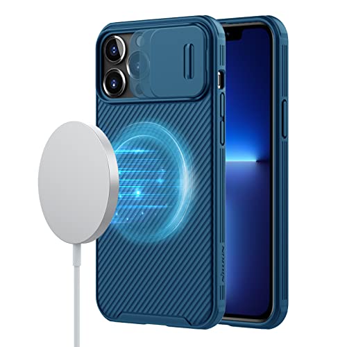 Nillkin Magnetische Hülle für iPhone 13 Pro Max Kompatibel mit Magsafe Ladegerät, stoß- und Kratzfeste Schutzhülle für iPhone 13 Pro Max 6,7 Zoll 2021 (Blau) von Nillkin