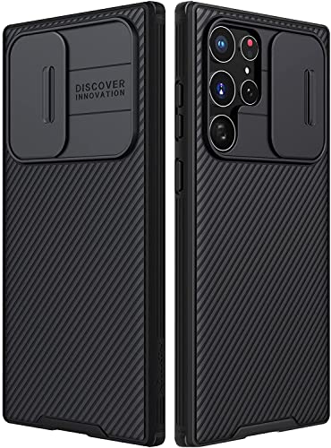 Nillkin für Samsung Galaxy S22 Ultra Hülle, CamShield Pro S22 Ultra Handyhülle mit Kameraschutz Schiebedeckung Ultra Dünn Premium Bumper Hybrid Schutzhülle für Galaxy S22 Ultra 5G Case (Schwarz) von Nillkin