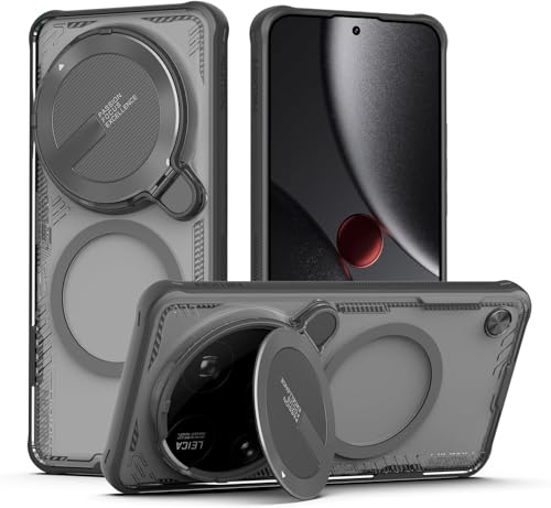Nillkin für Xiaomi 15 Ultra Hülle MagSafe mit Transparent Kameraschutz& Ständer,Nie Vergilbung TPU+PC Handyhülle,[Stoßfest 360 Grad][Komfortables Gefühl],Transparent Schwarz von Nillkin