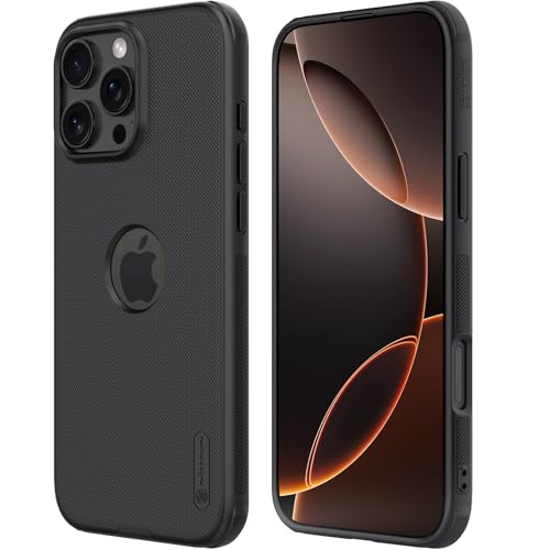Nillkin für iPhone 16 Pro Hülle, TOP Militärschutz [Super Stoßfest, Anti-Rutsch, Robust] Anti-Fingerabdruck Dünne Handyhülle iPhone 16 Pro Case Slim Schwarz von Nillkin