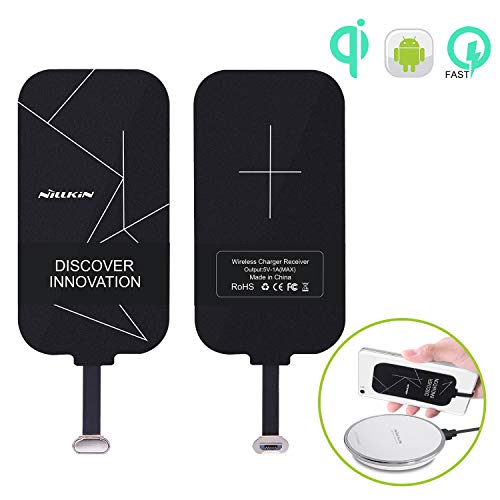 Qi Empfänger Micro USB, Nillkin Wireless Charger Receiver Induktions Ladegerät Empfänger Schnellladung Kompatibel mit Samsung A8, Huawei Mate8 und andere Micro USB schmal-Side-up Qi-Enabled Devices von Nillkin