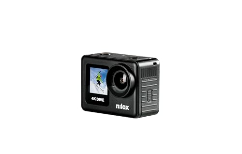 Nilox, Action Cam 4K Dive, Action Kamera 4K/60fps, Doppelbildschirm mit Touchscreen, WLAN-Verbindung, wasserdicht bis 30 m, mit Schutzhülle, Akku 1050 mAh, SD-Karte 128 GB Nilox, Action Cam 4K Dive, Action Kamera 4K/60fps, Doppelbildschirm mit Touchscreen, WLAN-Verbindung, wasserdicht bis 30 m, mit Schutzhülle, Akku 1050 mAh, SD-Karte 128 GB von Nilox
