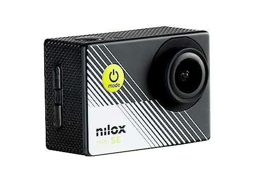 Nilox Action Cam Mini-SE, Action Cam 4k WiFi mit Auflösung 4K/30fps, elektronischer Stabilisator, 2 Zoll LCD-Bildschirm, 64 GB Speicher, View Winkel 170°, mit wasserdichter Tasche bis zu 30 m von Nilox