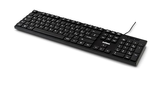 Nilox NXKBIT000012 USB-Tastatur, leicht und kompakt mit italienischem Layout, verschleißfest, Kabel 1,5 m, Schwarze Tastatur, kompatibel mit Windows, Linux und Mac von Nilox