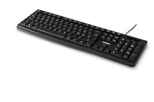 Nilox NXKBIT000013 USB-Tastatur, leicht und kompakt mit italienischem Layout, verschleißfest, Kabel 1,5 m, Schwarze Tastatur, kompatibel mit Windows, Linux und Mac von Nilox