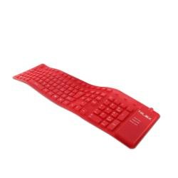 Nilox Rote Silikon-Tastatur USB/PS2 von Nilox