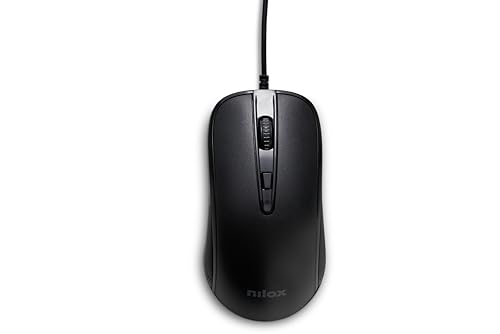 Nilox USB-Maus mit Kabel, Schwarze Marke von Nilox