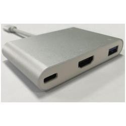 Nilox USB TYPE-C – HDMI/USB 3.0/USB 2.0 M/F USB TYPE-C HDMI/USB 3.0/USB 2.0 Silver – (USB Cable Adapter TyPE-C, HDMI/USB 3.0/USB 2.0, männlich/weiblich, Silber) von Nilox