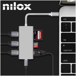 Nilox nlx-tc-7hubml – Mini Docking Station 8 in 1 USB Type-C, () von Nilox