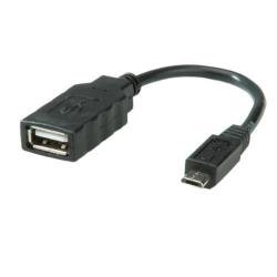 Nilox ro11.02.8311 Kabel Adapter Adapter für Kabel (Micro B, USB 2.0 A, männlich/weiblich, schwarz) von Nilox