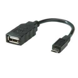 Nilox Ro11.02.8311 Adapterkabel für Kabel (Micro-USB B, USB 2.0 A, Stecker/Buchse, schwarz) von Nilox
