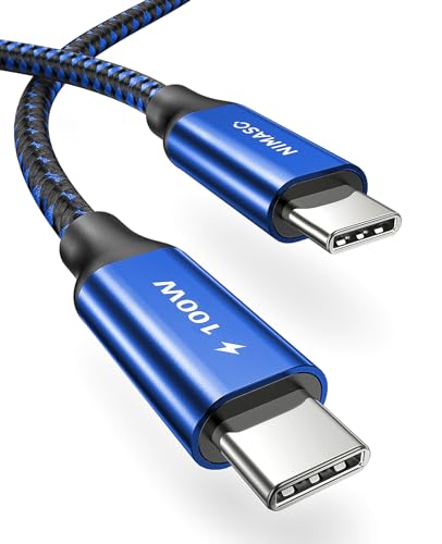 NIMASO USB C auf USB C Kabel,USB Typ C 100W 20V/5A PD Schnellladekabel mit E-Mark Chip Ladekabel und Datenkabel für MacBook,MacBook Pro,iPad Pro 2021/mini 6,MacBook Air,ChromeBook Pixel,Galaxy S8/S8+ von Nimaso