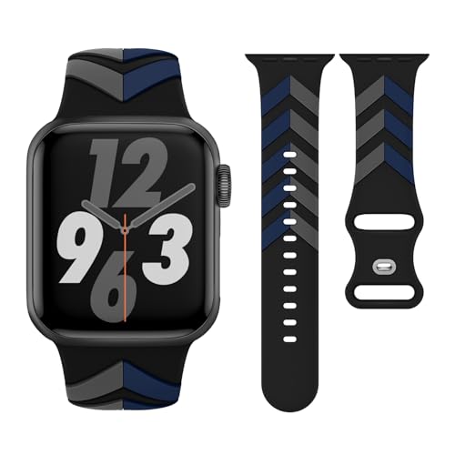 Nimblistic Sport Apfelband Kompatibel mit Apple Watch Armband 41mm 40mm 38mm Silikon Band Kompatibel für iWatch SE Ultra/Ultra 2 Series 9 8 7 6 5 4 3 2 Damen Herren Wasserdicht von Nimblistic