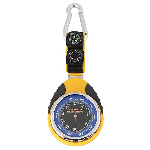 Barometer Höhenmesser Analog, 4-in-1 Analog Barometer/Höhenmesser/Kompass/Thermometer, Batteriefreier Höhenmesser and Barometer Mit Kompass Zum Outdoor Klettern Camping Wandern,5000m/600-1000hpa von Nimomo