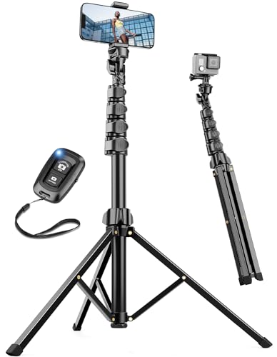 Nineigh Handy Stativ Ständer, 180cm Smartphone Stative mit Fernauslöser, Erweiterbar Selfie Stick Stativ für iPhone, Tripod mit Handyhalterung, Kompatibel mit iPhone Samsung Huawei Kamera Nineigh Handy Stativ Ständer, 180cm Smartphone Stative mit Fernauslöser, Erweiterbar Selfie Stick Stativ für iPhone, Tripod mit Handyhalterung, Kompatibel mit iPhone Samsung Huawei Kamera von Nineigh