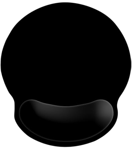 Ningchuya Mauspad mit Handgelenkstütze, Ergonomische Handgelenkauge, rutschfest Memory Foam Mausmatt für Tastatur, Computer und Bürofla (25X23 BlackEU) von Ningchuya