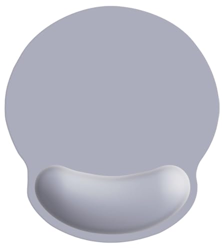 Ningchuya Mauspad mit Handgelenkstütze, Ergonomische Handgelenkauge, Rutschfest Memory Foam Mausmatt für Tastatur, Computer und Bürofla (25X23 GreyEU) von Ningchuya