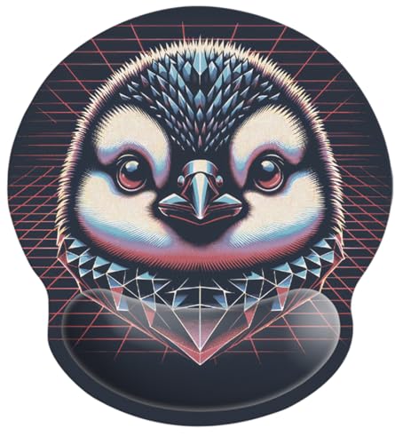 Ningchuya Mauspad mit Handgelenkstütze, Ergonomische Handgelenkauge, rutschfest Memory Foam Mausmatt für Tastatur, Computer und Bürofla (25X23 OwlEU) von Ningchuya