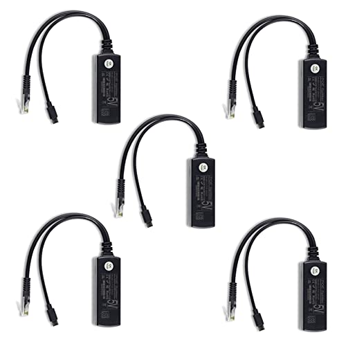 Niniang 5 x POE Standard-Netzteiler, 48 V, A, 5 V, 2,4 A, USB-Schnittstelle von Niniang