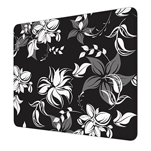 Niniubye Mauspad, 20.3x25.4 cm, ultradick, 5 mm, für Computer oder Gaming-Mauspad, rutschfeste Gummiunterseite, genähte Kanten, minimalistisches Boho-Muster, Büro, schwarze Blumen Niniubye Mauspad, 20.3x25.4 cm, ultradick, 5 mm, für Computer oder Gaming-Mauspad, rutschfeste Gummiunterseite, genähte Kanten, minimalistisches Boho-Muster, Büro, schwarze Blumen von Niniubye