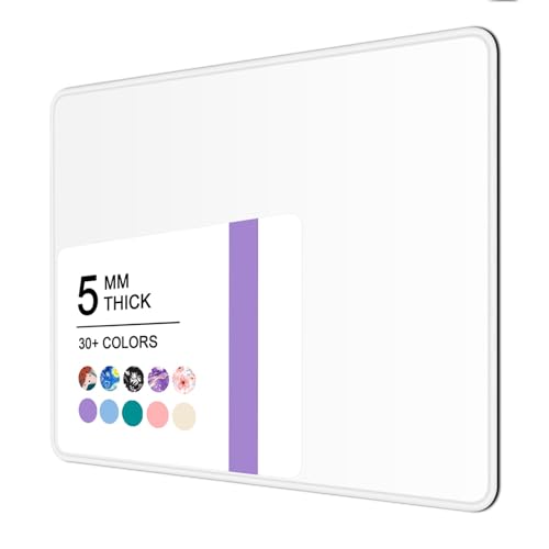 Niniubye Mauspad, 30 % dickeres weißes Computer-Pad, rutschfestes Gummi-Mauspad mit genähten Kanten für Gaming, Büro, Laptop, PC, Damen und Herren, 20,3 x 25,4 cm dick, 5 mm, modernes Design, Niniubye Mauspad, 30 % dickeres weißes Computer-Pad, rutschfestes Gummi-Mauspad mit genähten Kanten für Gaming, Büro, Laptop, PC, Damen und Herren, 20,3 x 25,4 cm dick, 5 mm, modernes Design, von Niniubye