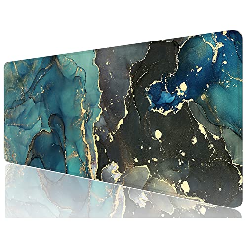 Niniubye Schreibtischunterlage, großes Mauspad, 81.3x30.5 cm XXL erweitertes Gaming-Mauspad, Desktop-Dekor Schreibtischunterlage, XL Mauspad für Laptop & Tastatur, Blaugrün Marmor Niniubye Schreibtischunterlage, großes Mauspad, 81.3x30.5 cm XXL erweitertes Gaming-Mauspad, Desktop-Dekor Schreibtischunterlage, XL Mauspad für Laptop & Tastatur, Blaugrün Marmor von Niniubye