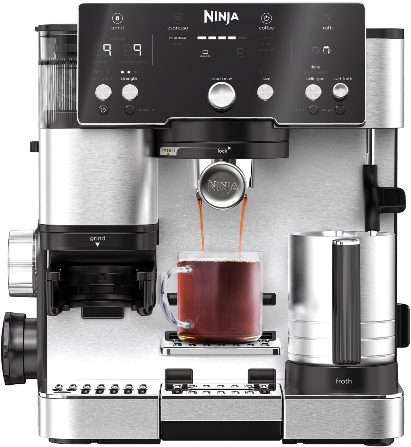 ES501EU Siebträgermaschine schwarz/edelstahl ES501EU Siebträgermaschine schwarz/edelstahl von Ninja