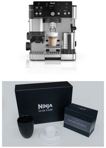 ES501EU inkl. LUXE Café Set Siebträgermaschine schwarz/edelstahl von Ninja