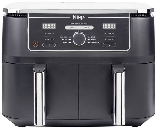 Ninja AF400EU Doppel-Fritteuse 2470W Heißluft-Funktion Schwarz von Ninja