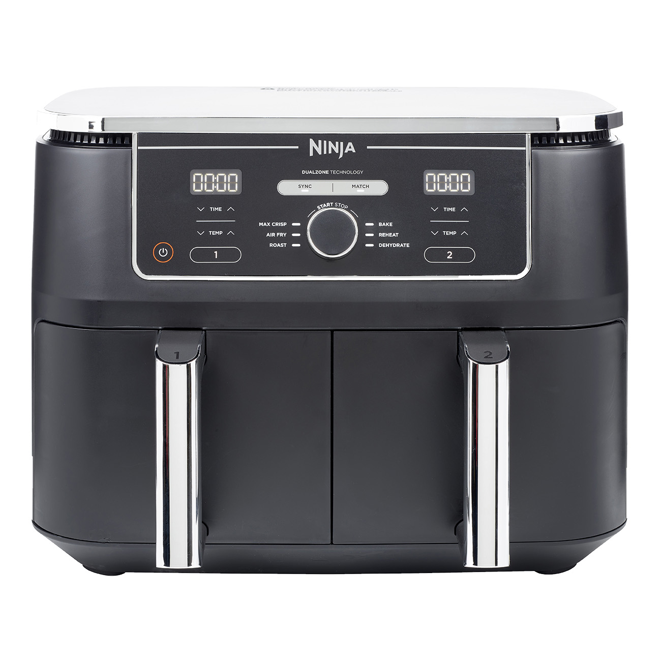 Ninja AF400EU Foodi Max Dual Zone Aussteller | Hei?luftfritteuse | 2470 Watt Leistung | 9,5 Liter Fassungsverm?gen | Touch Steuerung | Voreingestellte Kochprogramme von Ninja