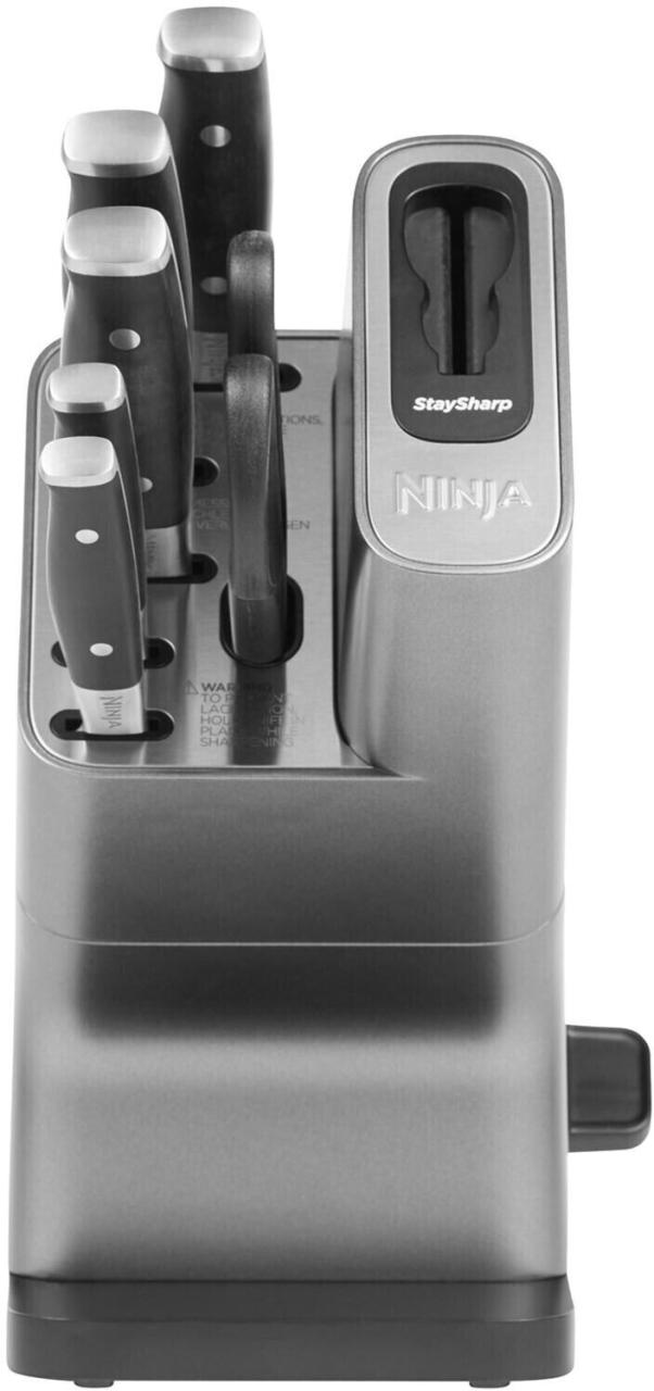 Ninja Foodi StaySharp-Messerblock mit Schleifer, schwarz/silber Ninja Foodi StaySharp-Messerblock mit Schleifer, schwarz/silber von Ninja