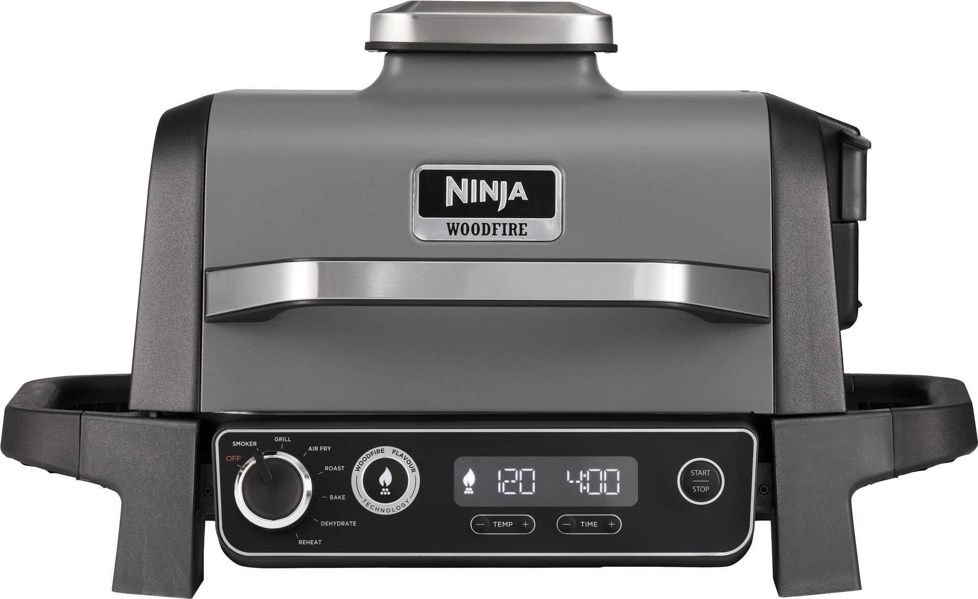 Ninja Woodfire Outdoor Grill - Schwarz - Metall - Kunststoff - Edelstahl - Rechteckig - Rost - 1 Zone(n) - 260 °C (OG701EU) von Ninja